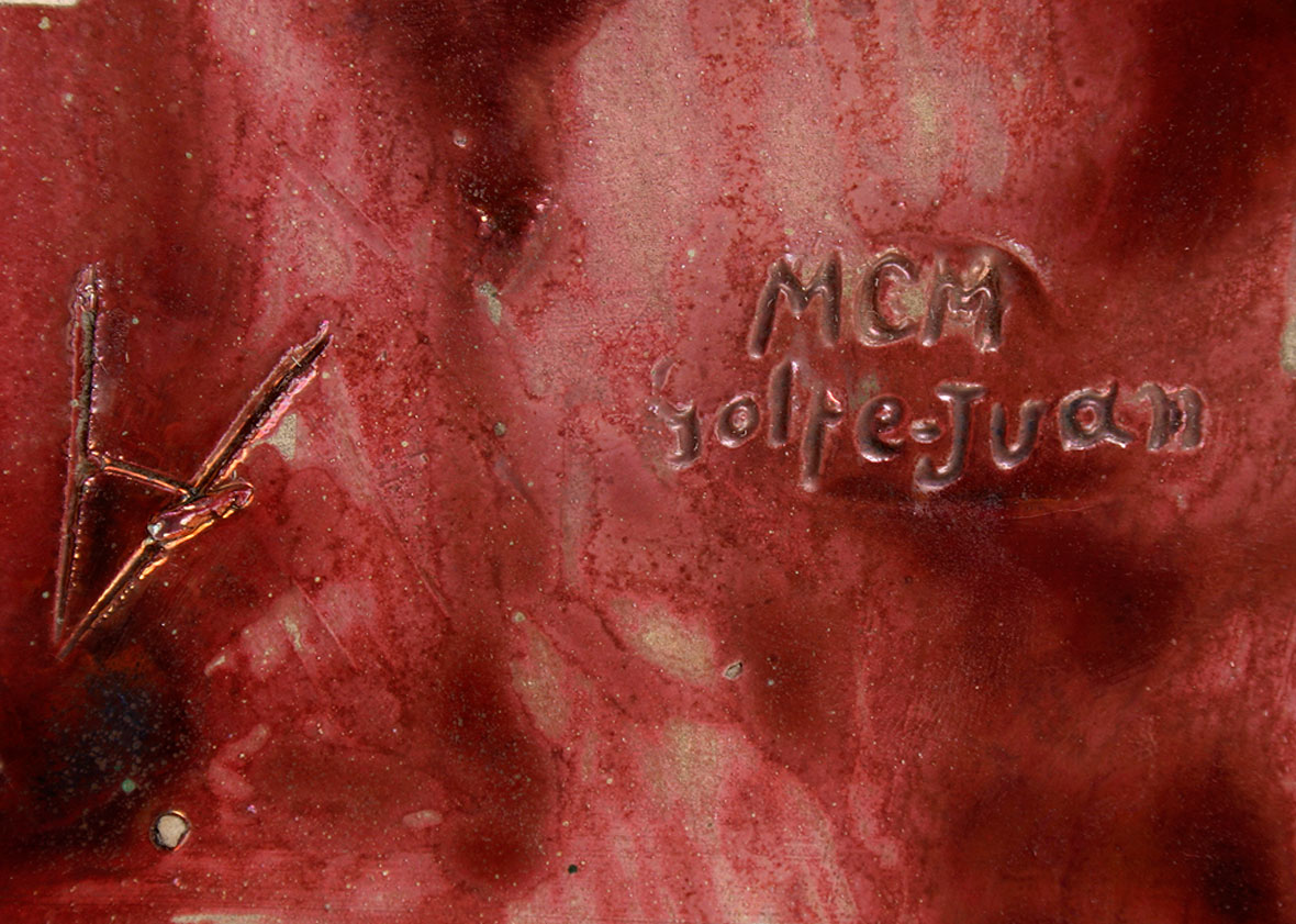 Clement Massier Iridescent Plaque